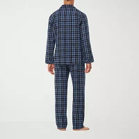 Residence Mens Big and Tall Flannel Long Sleeve 2-pc. Pant Pajama Set