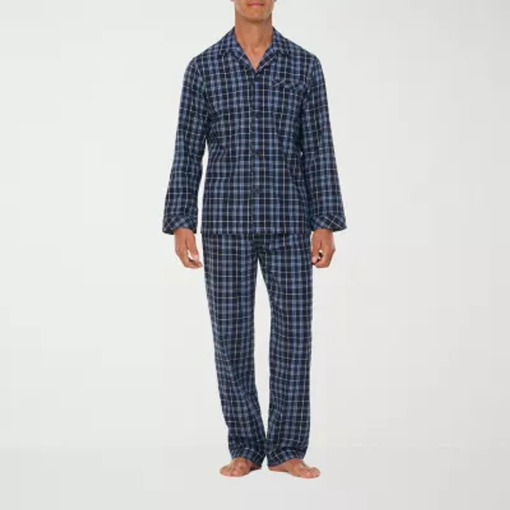 Residence Mens Big and Tall Flannel Long Sleeve 2-pc. Pant Pajama Set