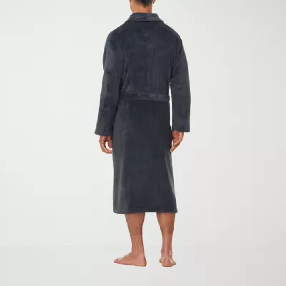 Residence Mens Tall Plush Long Sleeve Length Robe