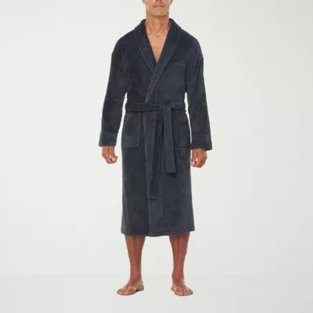 Residence Mens Fleece Long Sleeve Length Robe