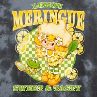 Juniors Strawberry Shortcake Lemon Meringe Cropped Tee Womens Crew Neck Short Sleeve Graphic T-Shirt