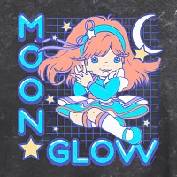 Juniors Rainbow Brite Moon Glow Cropped Tee Womens Crew Neck Short Sleeve Graphic T-Shirt