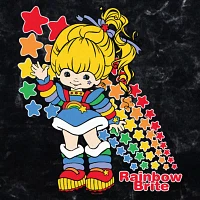 Juniors Rainbow Brite Cropped Tee Womens Crew Neck Short Sleeve Graphic T-Shirt