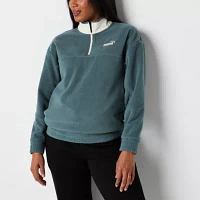 PUMA Womens Winterized Mock Neck Long Sleeve Quarter-Zip Pullover