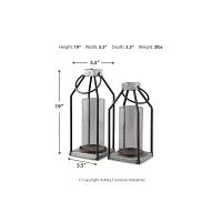 Signature Design by Ashley® 2-pc. Diedrick Lanterns