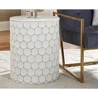 Signature Design by Ashley® Polly Honeycomb Metal Chairside Table