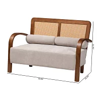 Sage Curved Slope-Arm Loveseat