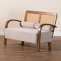 Sage Curved Slope-Arm Loveseat