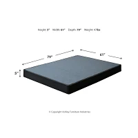 Signature Design by Ashley 5" Sturdy Metal Low Profile Box Spring