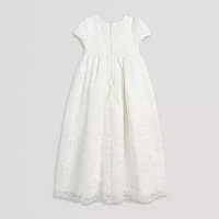 Mia & Mimi Baby Girls Christening 2-pc. Short Sleeve Puffed A-Line Dress