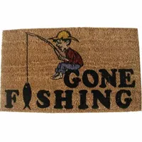 Gone Fishing Rectangular Doormat