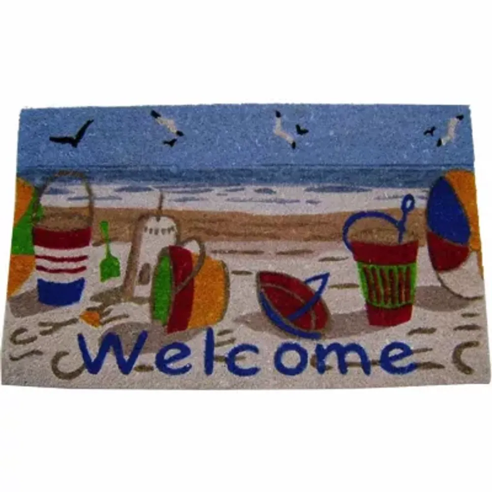 Beach Welcome Rectangular Doormat - 18"X30"