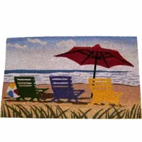 Beach Umbrella Rectangular Doormat - 18"X30"