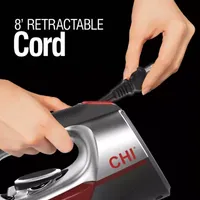 CHI Electronic Full Size  Iron with Retractable Cord and Titanium Infused Ceramic Soleplate