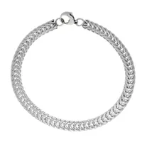 Stainless Steel 8 1/2 Inch Solid Herringbone Chain Bracelet