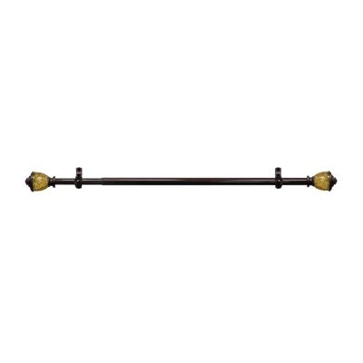 Camino ¾" Adjustable Curtain Rod with Lincroft Finial