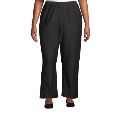 Alfred Dunner Classics Womens Plus Straight Pull-On Pants