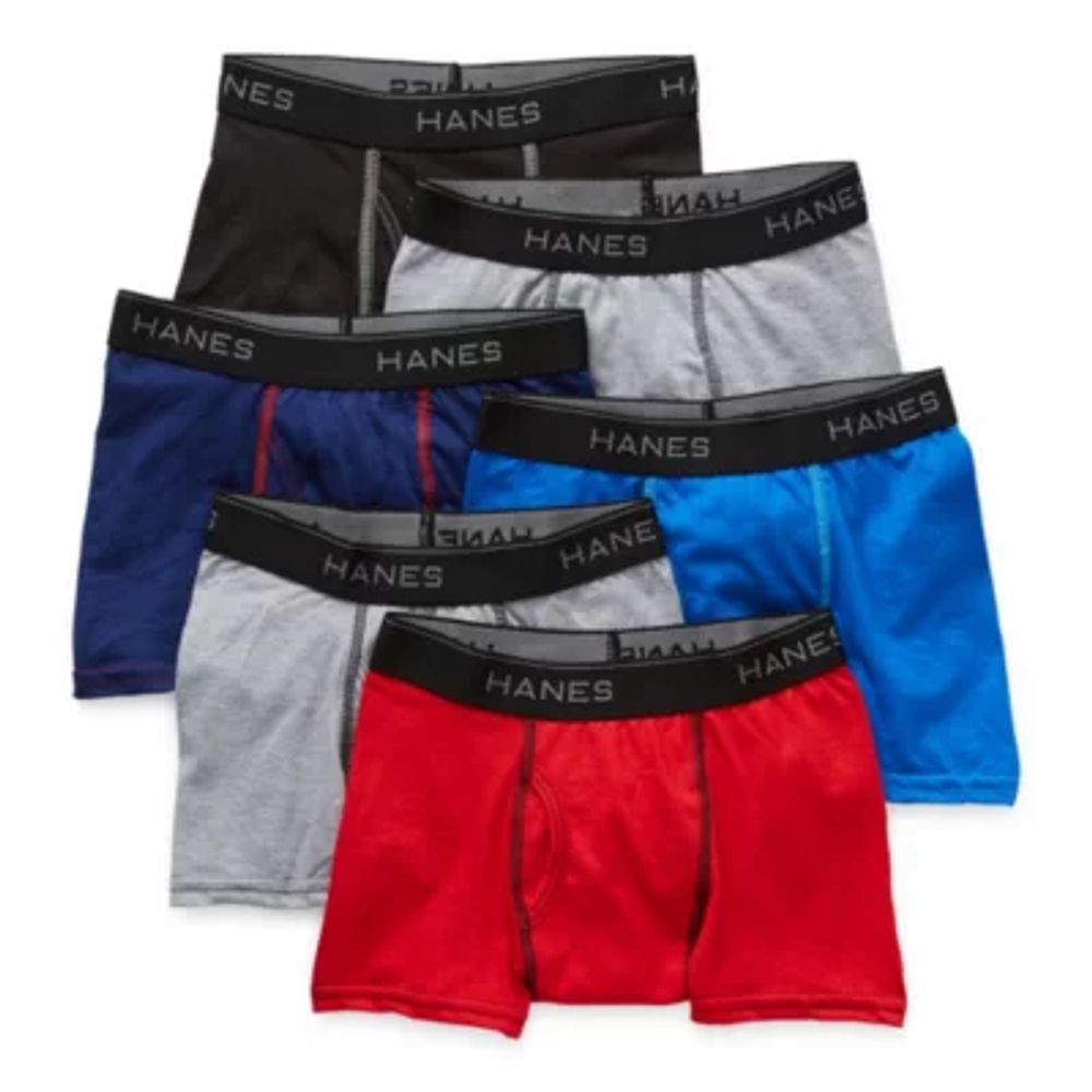 Hanes Little & Big Boys 6 Pack Boxer Briefs