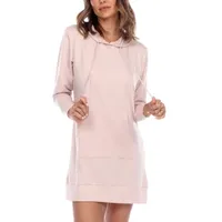 White Mark Long Sleeve Sweatshirt Dress