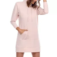 White Mark Womens Long Sleeve Sweatshirt Dress