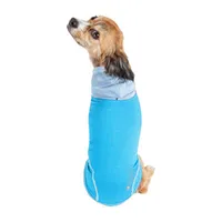 Pet Life ® Active 'Pull-Rover' Premium 4-Way Stretch Two-Toned Performance Sleeveless Dog T-Shirt Tank Top Hoodie