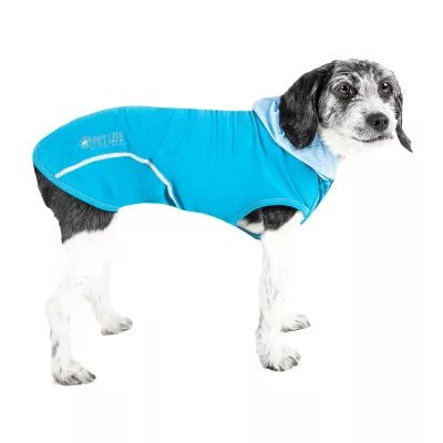 Pet Life ® Active 'Pull-Rover' Premium 4-Way Stretch Two-Toned Performance Sleeveless Dog T-Shirt Tank Top Hoodie