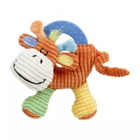 Pet Life ® 'Moo-cifier' Plush Squeaking and Rubber Teething Newborn Puppy Dog Toy