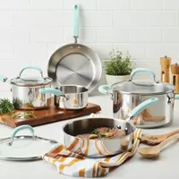 Rachael Ray Create Delicious Stainless Steel 10-pc. Cookware Set