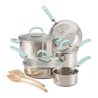 Rachael Ray Create Delicious Stainless Steel 10-pc. Cookware Set