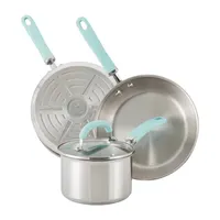 Rachael Ray Create Delicious Stainless Steel 10-pc. Cookware Set