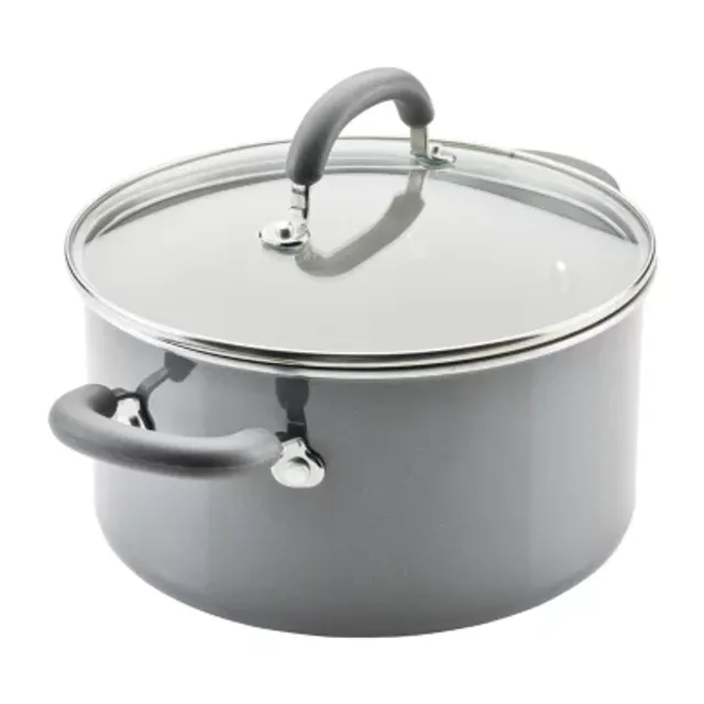 Rachael Ray 6 qt Create Delicious Aluminum Nonstick Stockpot, Teal Shimmer