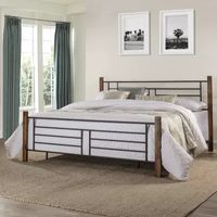 Raymond Metal Bed with Wood Posts