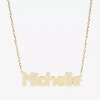 Womens 14K Gold Over Silver Name Necklace