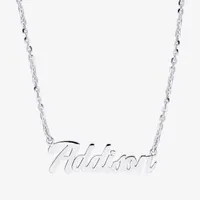 Womens Sterling Silver Name Necklace