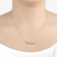 Womens 14K Gold Over Silver Name Necklaces