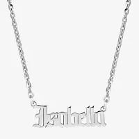 Womens Sterling Silver 16 Inch Name Necklace