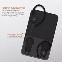 Sharper Image Soundhaven Sport True Wireless Earbuds with Qi Charging Case