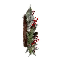 Kurt Adler Flocked Berry Indoor Christmas Wreath
