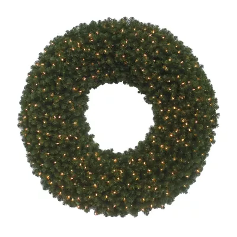 Kurt Adler 84in Pre-Lit Commercial Indoor Christmas Wreath