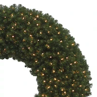 Kurt Adler 84in Pre-Lit Commercial Indoor Christmas Wreath