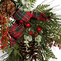 Kurt Adler Berries And Pinecone Rattan Indoor Christmas Wreath