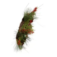 Kurt Adler Berries And Pinecone Rattan Indoor Christmas Wreath