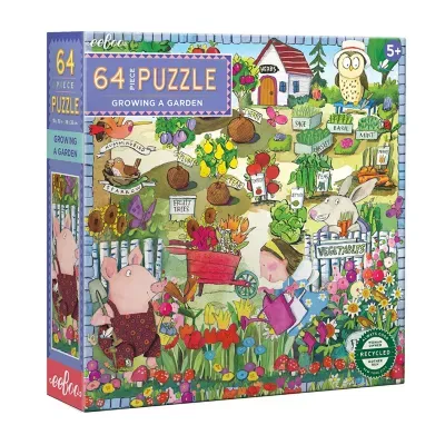 Eeboo Growing A Garden 64 Piece Jigsaw Puzzle Puzzle