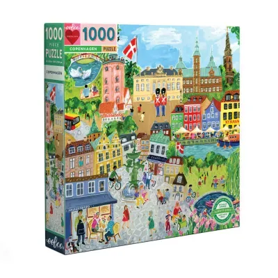 Eeboo Piece And Love Copenhagen 1000 Piece Square Adult Jigsaw Puzzle Puzzle