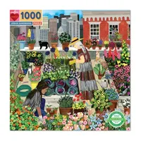 Eeboo Piece And Love Urban Gardening  1000 Piece Square Adult Jigsaw Puzzle Puzzle