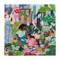 Eeboo Piece And Love Rooftop Garden 500 Piece Square Adult Jigsaw Puzzle Puzzle