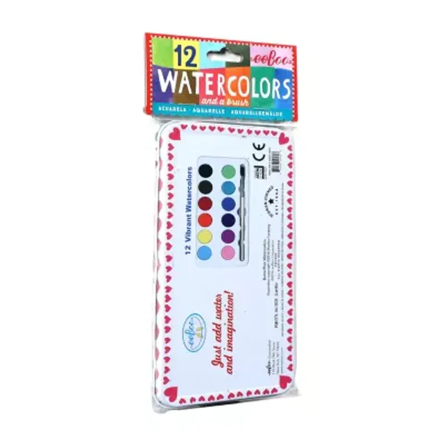 Eeboo Mushroom Watercolors Paint Set/12 Colors - JCPenney