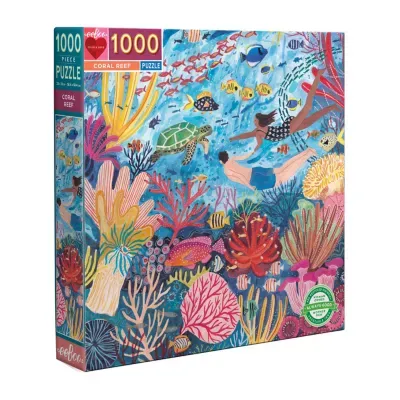 Eeboo Piece And Love Coral Reef 1000 Piece Square Adult Jigsaw Puzzle Puzzle