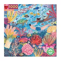 Eeboo Piece And Love Coral Reef 1000 Piece Square Adult Jigsaw Puzzle Puzzle