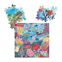 Eeboo Piece And Love Coral Reef 1000 Piece Square Adult Jigsaw Puzzle Puzzle